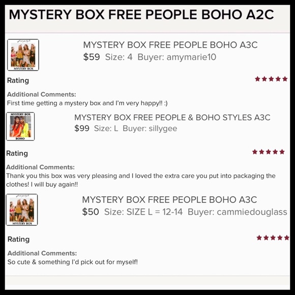 MYSTERY BOX FREE PEOPLE BOHO A3C - Picture 12 of 16